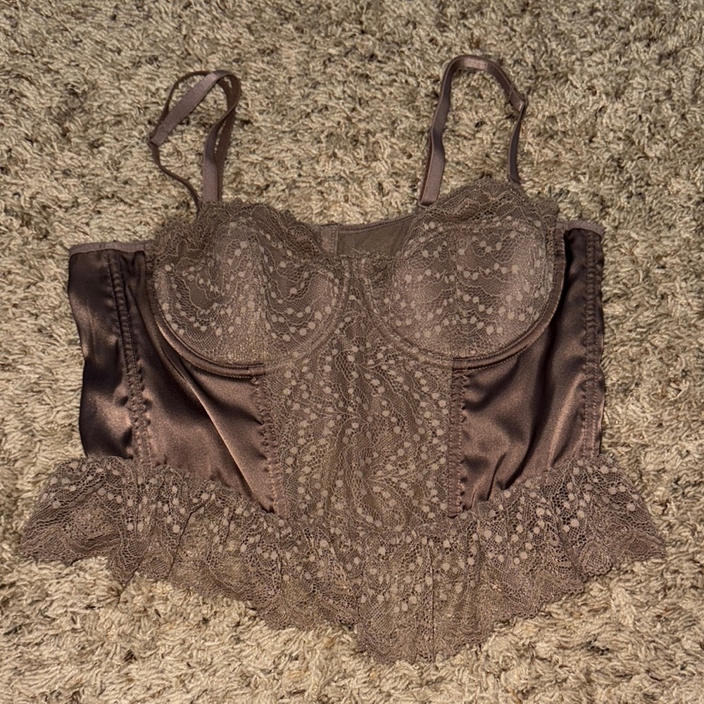 Sincerely Jules Brown Lace Bra with Underwire Support